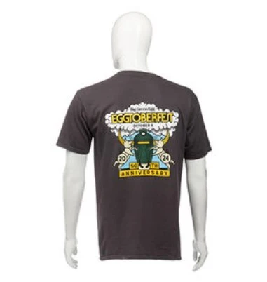 27th Annual EGGtoberfest T-shirt Charcoal Gray - Short Sleeve