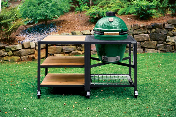 Large Big Green Egg in Modular Nest with Expansion and 3 Acacia Inserts Package - Image 6